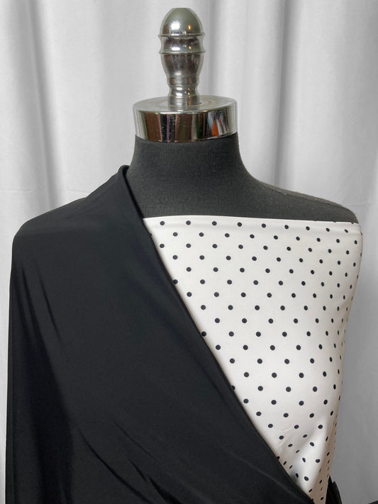 BLACK/TINY DOT BUNDLE : 2YD Black PF & 2YD Tiny Dot Recycled P/S PF : A24951