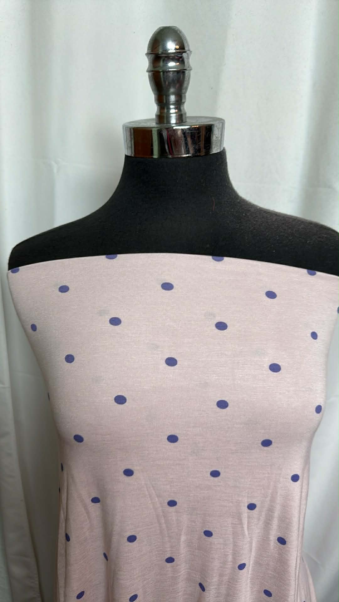 Pink/Purple Dot - Bamboo Spandex - 2 Yard Cut