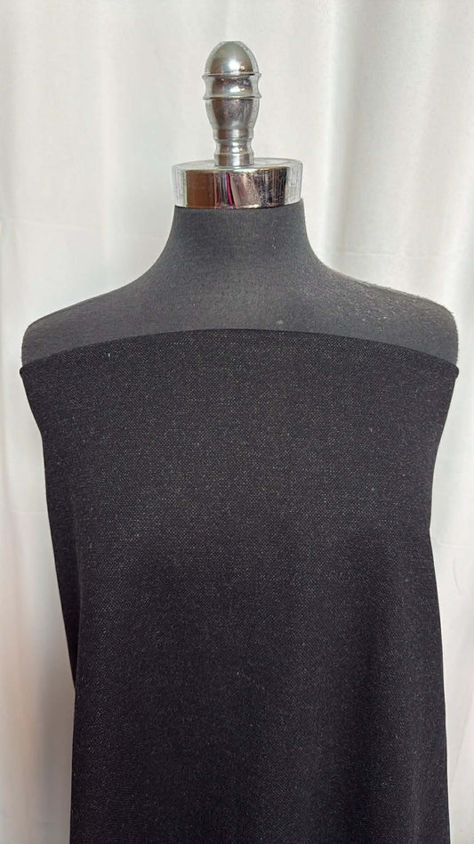 Black Flecked - Ponte - 2 Yard Cut