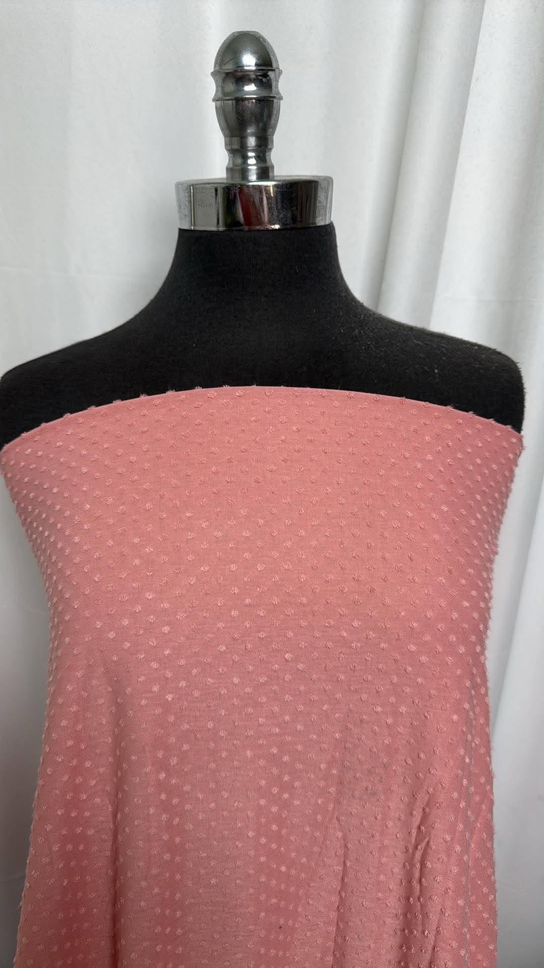 Blush - Swiss Dot Jersey - 2 Yard Cut