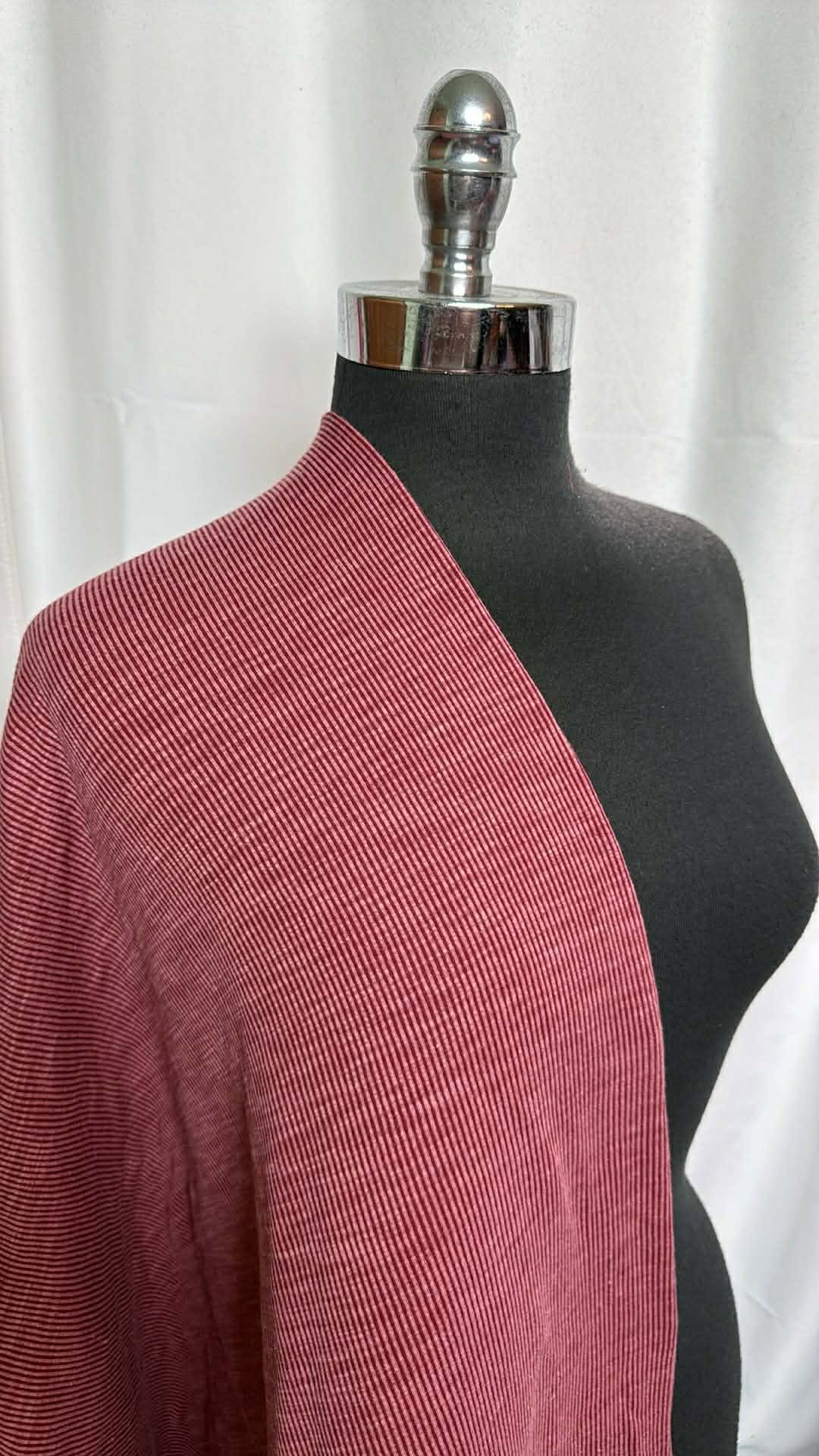 Burgundy - Brushed Sandwash Rib Knit - 2 Yard Cut
