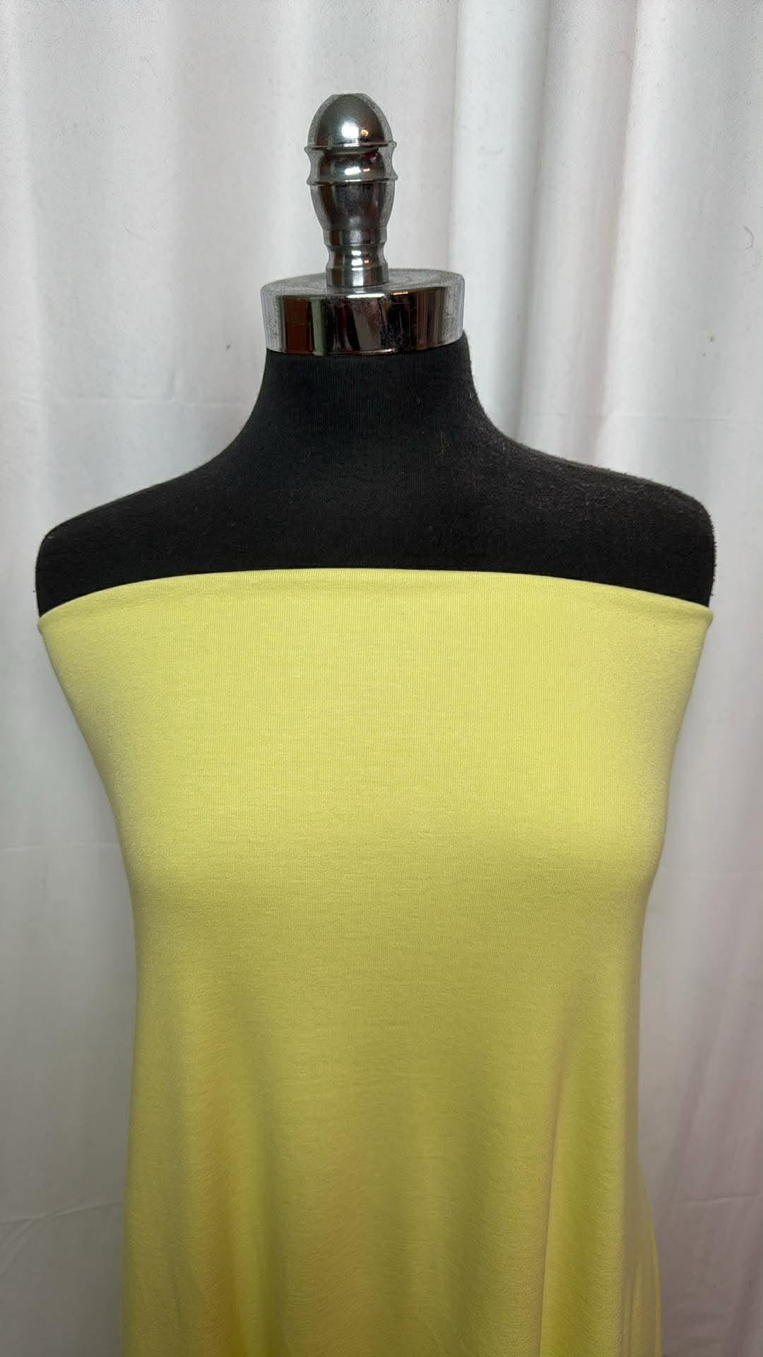 Citron - Cotton/Spandex 1x1 Rib - 2 Yard Cut
