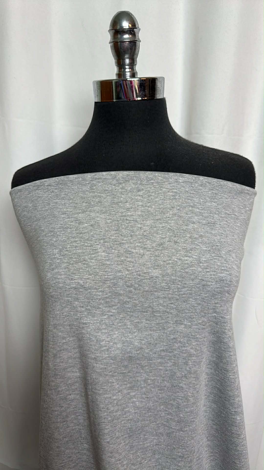 Grey - Cotton/Spandex 1x1 Rib Knit - 2 Yard Cut