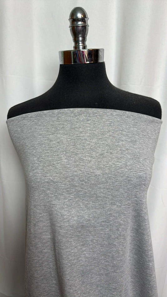 Grey - Cotton/Spandex 1x1 Rib Knit - 2 Yard Cut