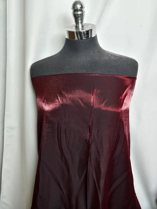 Burgundy - Crystal Taffeta (Poly Woven) - 2 Yard Cut