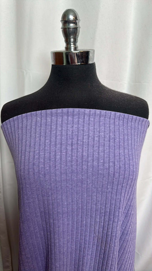 Lavender - Cotton/Spandex Rib Knit - 2 Yard Cut