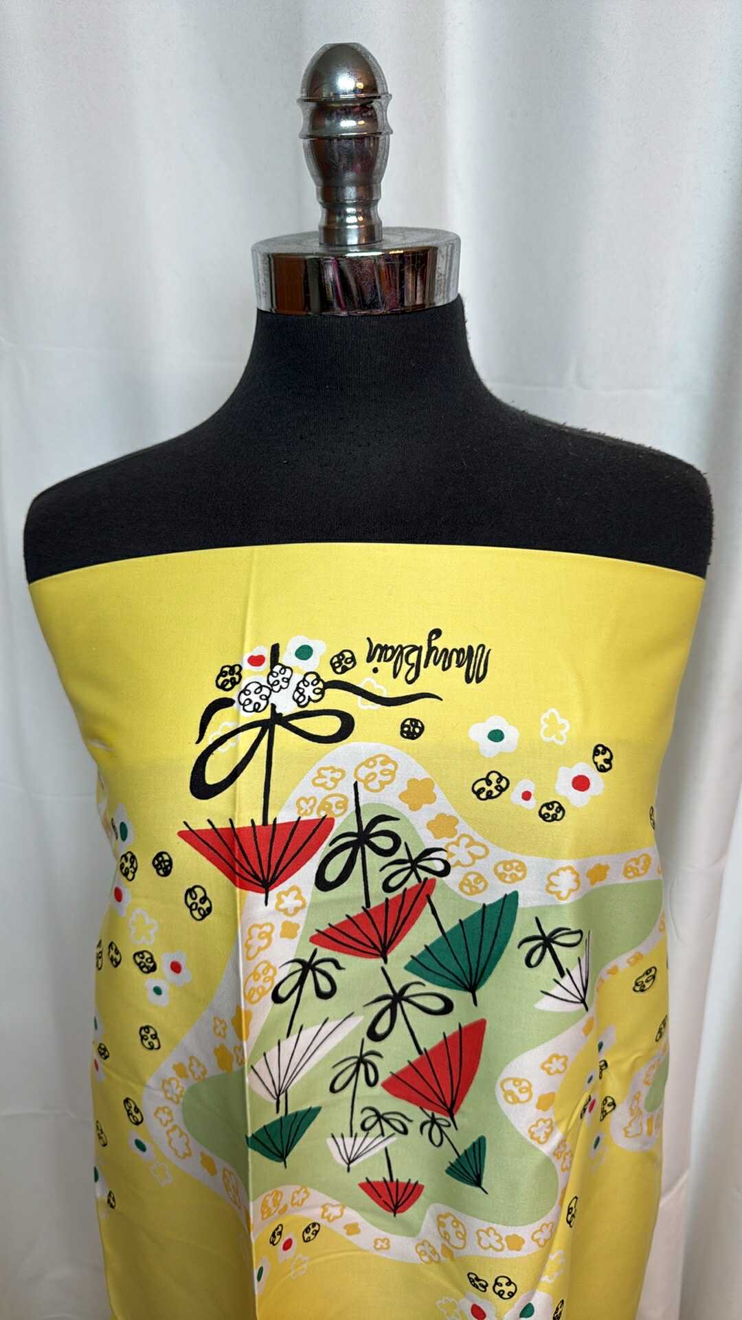 Yellow Umbrellas - Double Border Cotton Woven - 2 Yard Cut