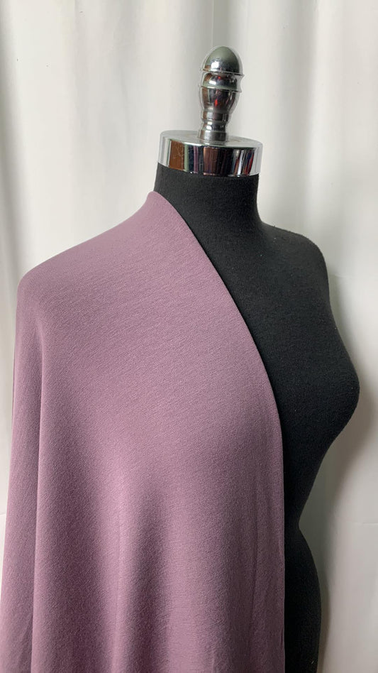 Dusty Plum - Modal/Poly/Spandex Brushed French Terry - By the Yard