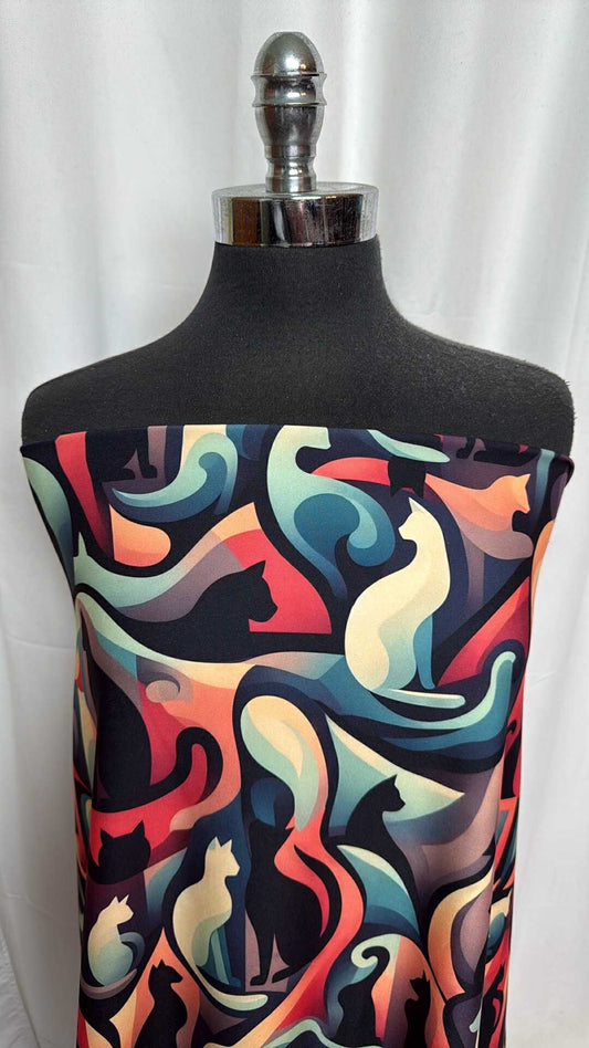 Feline Flow - Poly/Spandex Single-Brushed Performance - 2 Yard Cut
