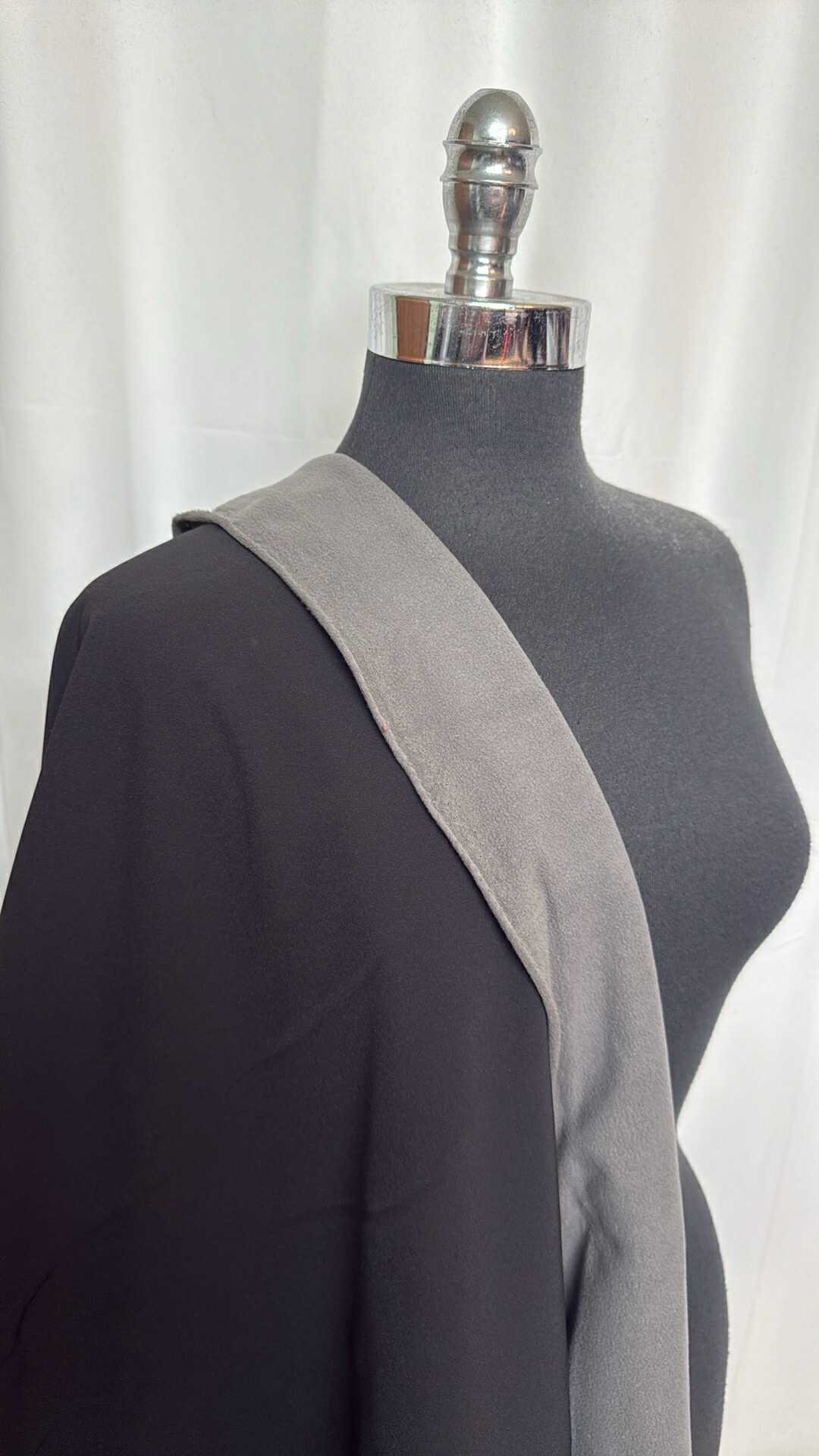 Black - Fleece-Backed Soft Shell (No Stretch) - 2 Yard Cut