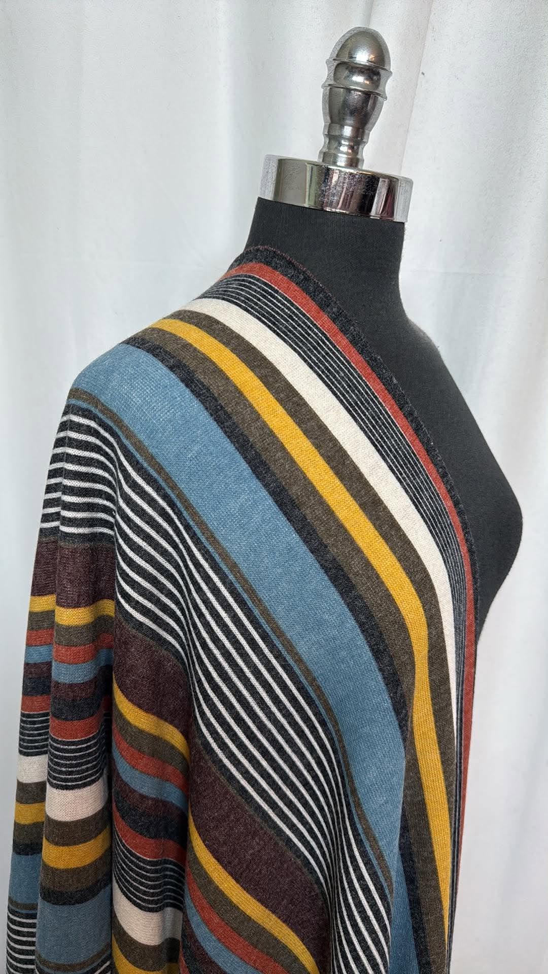 Variegated Stripe - Hacci Sweater Knit - 2 Yard Cut