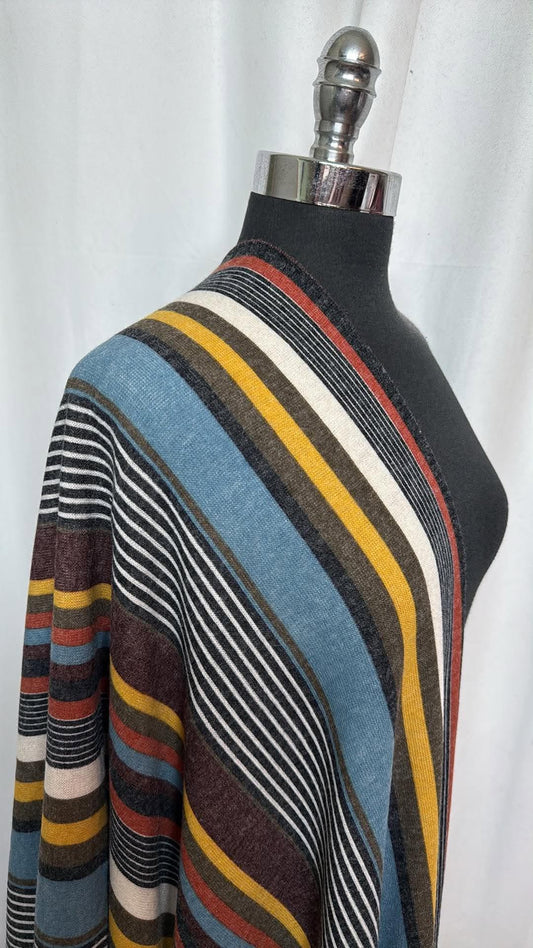 Variegated Stripe - Hacci Sweater Knit - 2 Yard Cut
