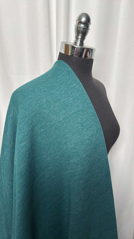 Heathered Jade - Cotton/Poly Sweatshirt Fleece (72" Wide) - 4 Yard Cut