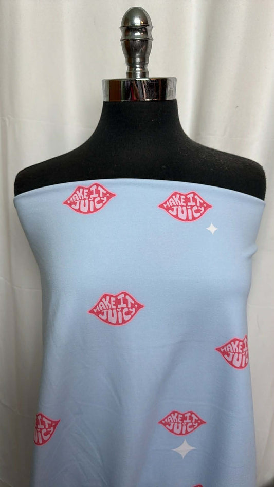 Juicy Lips - Heavy Cotton/Spandex - 2 Yard Cut