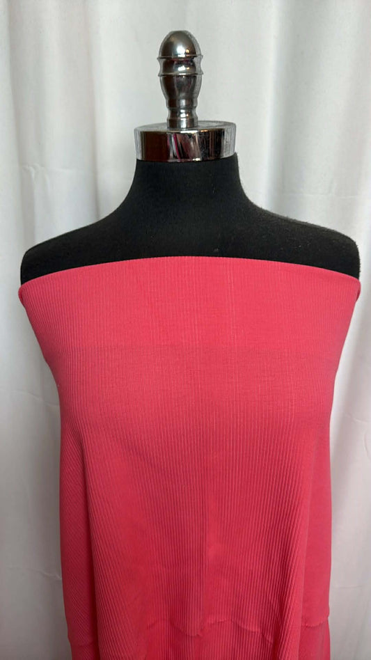 Rose - Heavy Cotton/Spandex Rib Knit - 1 Yard Cut
