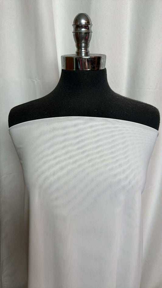 White - Heavy Nylon/Spandex Power Mesh - 2 Yard Cut