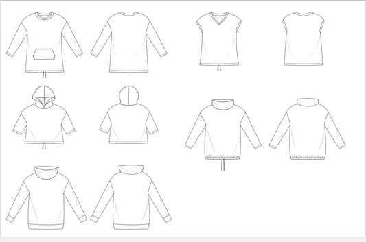 Kid's Del Mar Dolman Top & Hoodie