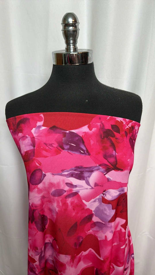 Pink/Red Floral - ITY - 2 Yard Cut