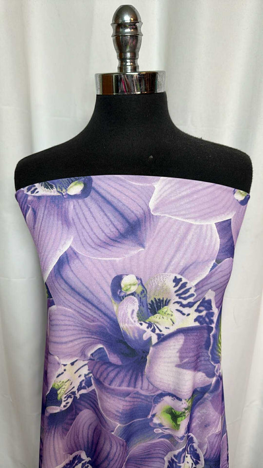 Purple Floral - ITY - 3 Yard Cut