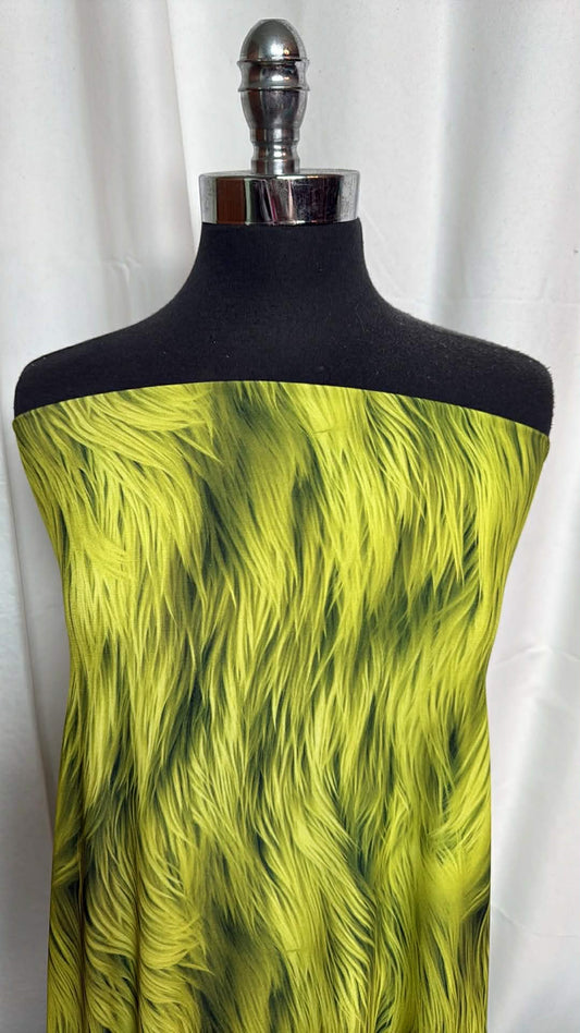 Green Fur-Look - ITY - 3 Yard Cut
