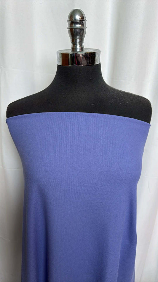 Indigo Heather - Peached Performance Rib - By the Yard