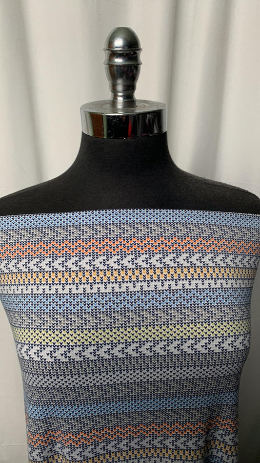 Knitted Print - Double Brushed Poly Spandex - 2 Yard Cut