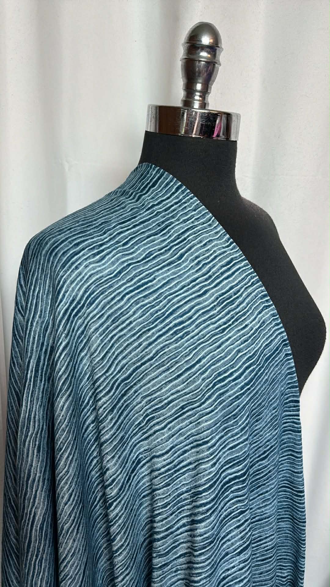 Blue - Light-Weight Sweater Knit - 2 Yard Cut
