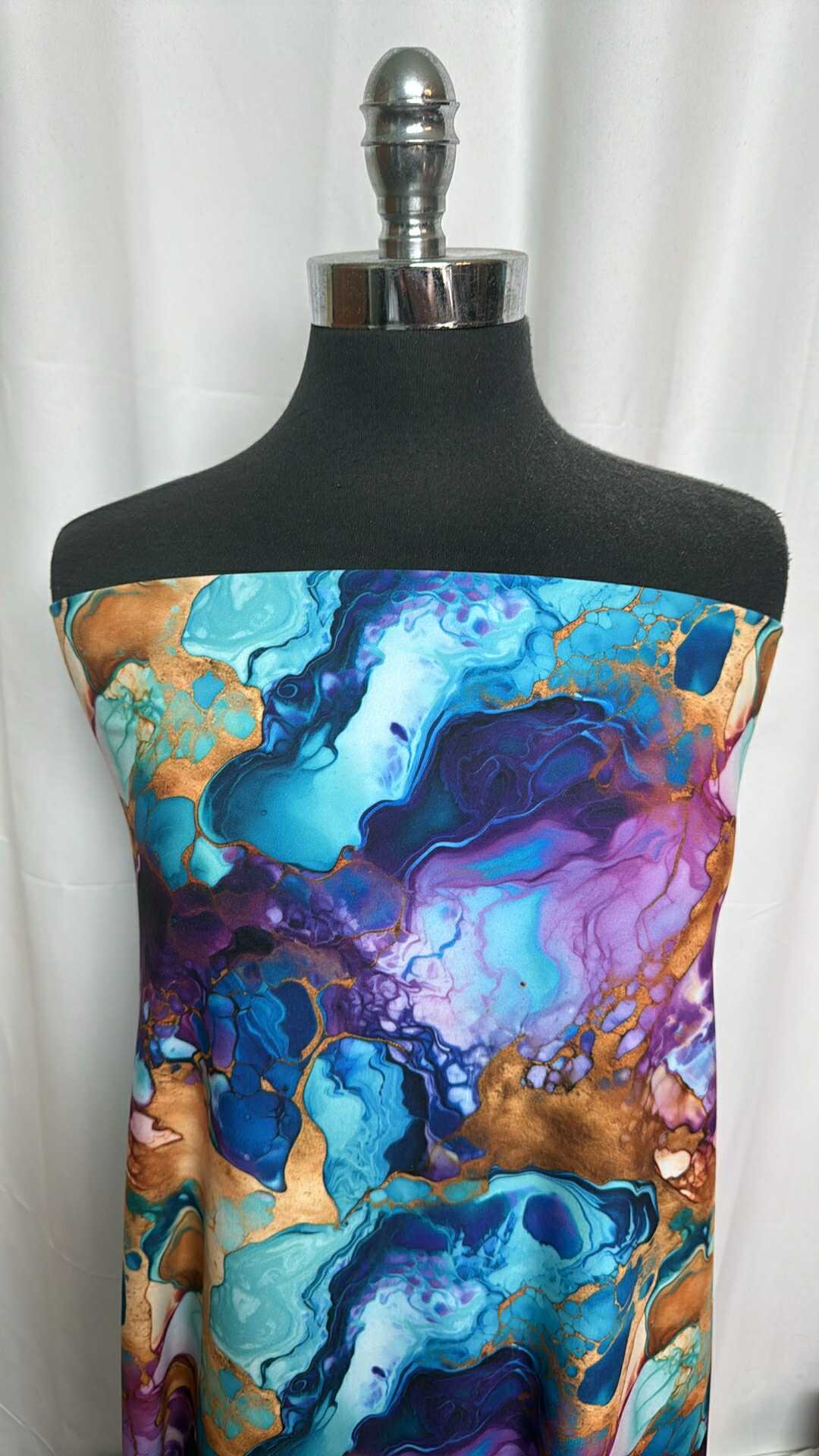 Liquid Majesty (*Custom) - Poly/Spandex Single-Brushed Performance - 2 Yard Cut