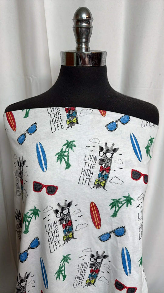 Surf Life - Cotton Jersey - 2 Yard Cut