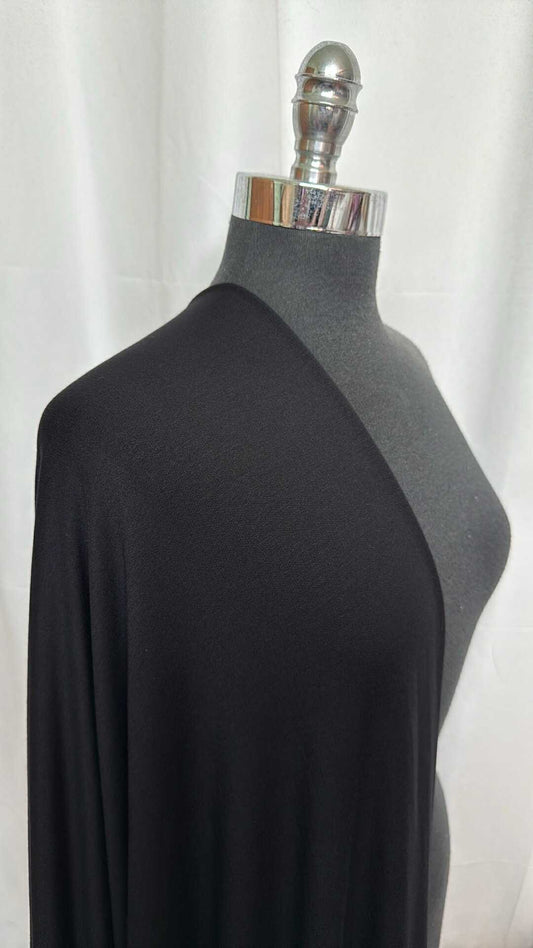 Black - Modal/Spandex French Terry - 2 Yard Cut