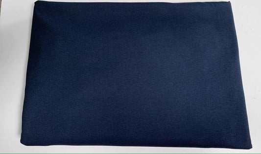 A navy blue peached performance fabric by the half-yard, displaying a solid color with a smooth texture.