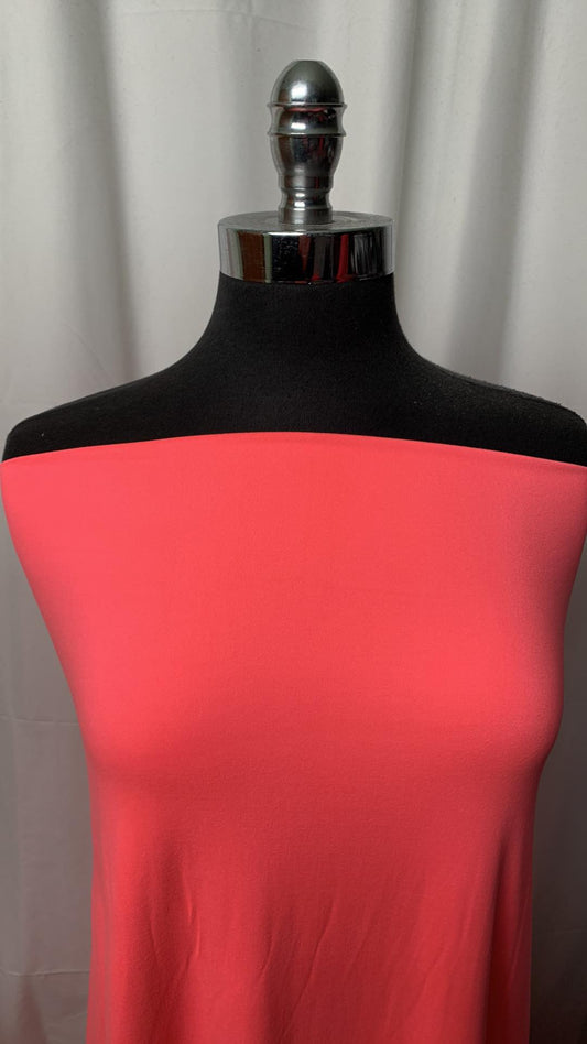 Solid Neon Pink - Double Brushed Poly Spandex - 2 Yard Cut