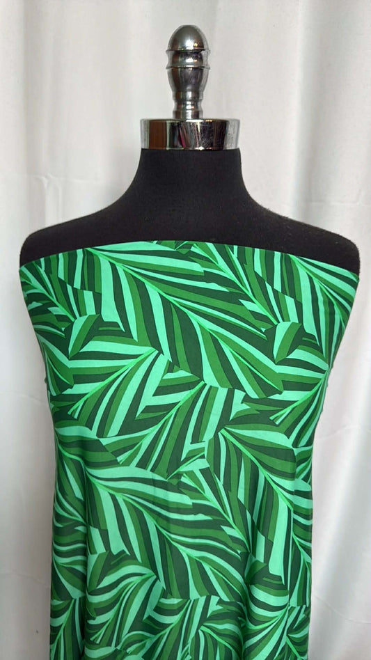 Green Leaves - Nylon/Spandex Swim - 2 Yard Cut