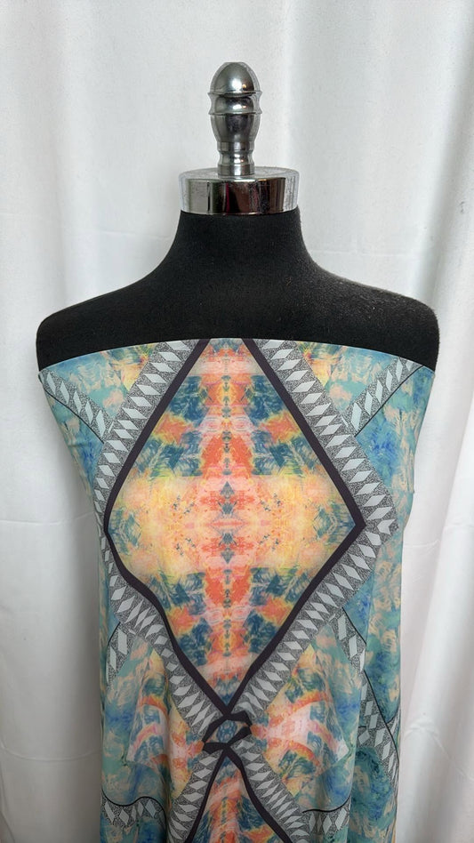 Geo Diamonds - Nylon/Spandex Swim - 2 Yard Cut