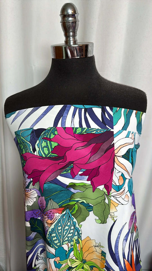 Tropic Floral - Nylon/Spandex Swim - 2 Yard Cut