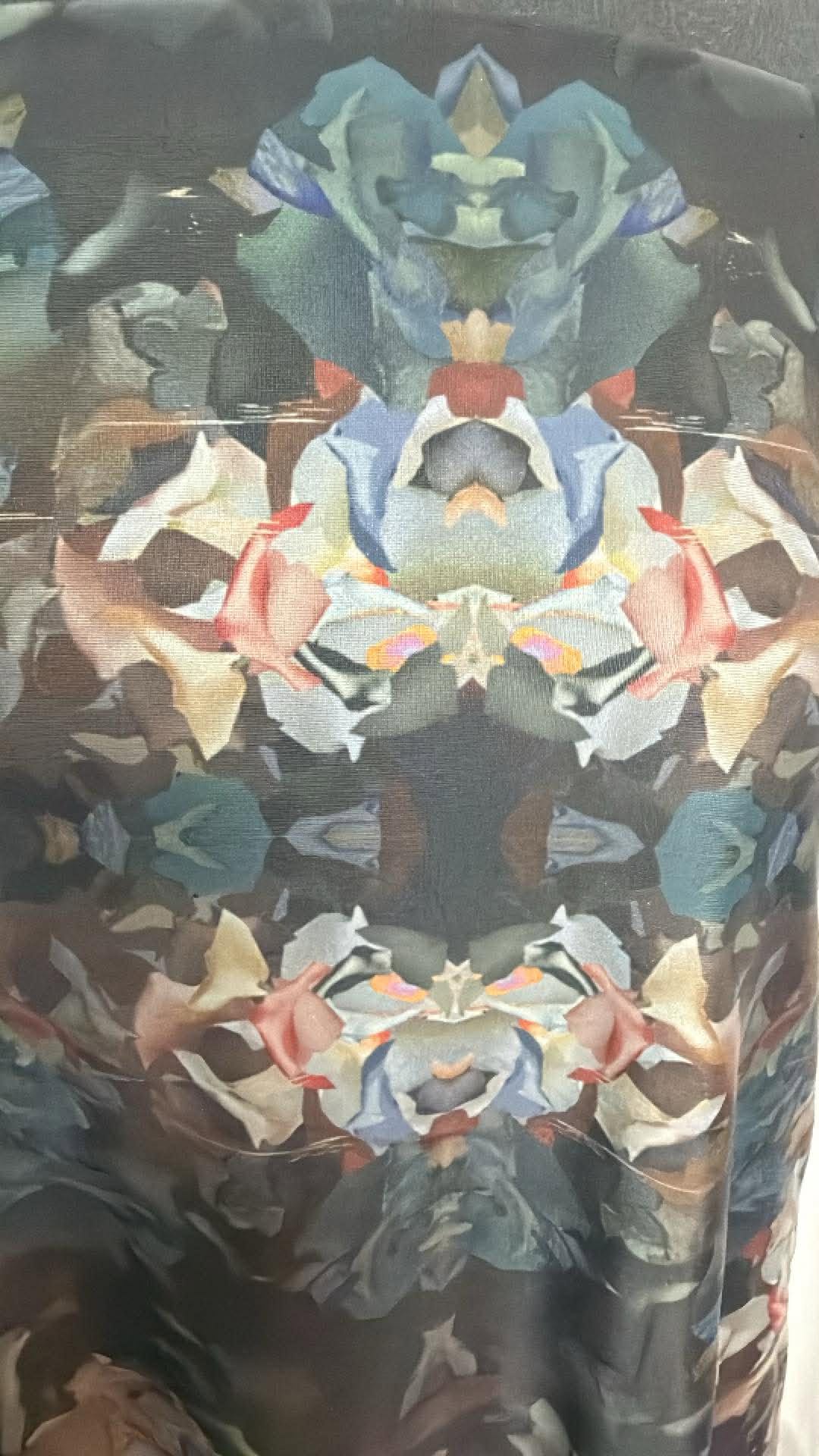 Abstract Floral (Read Descr.) - Nylon/Spandex Swim - 2 Yard Cut