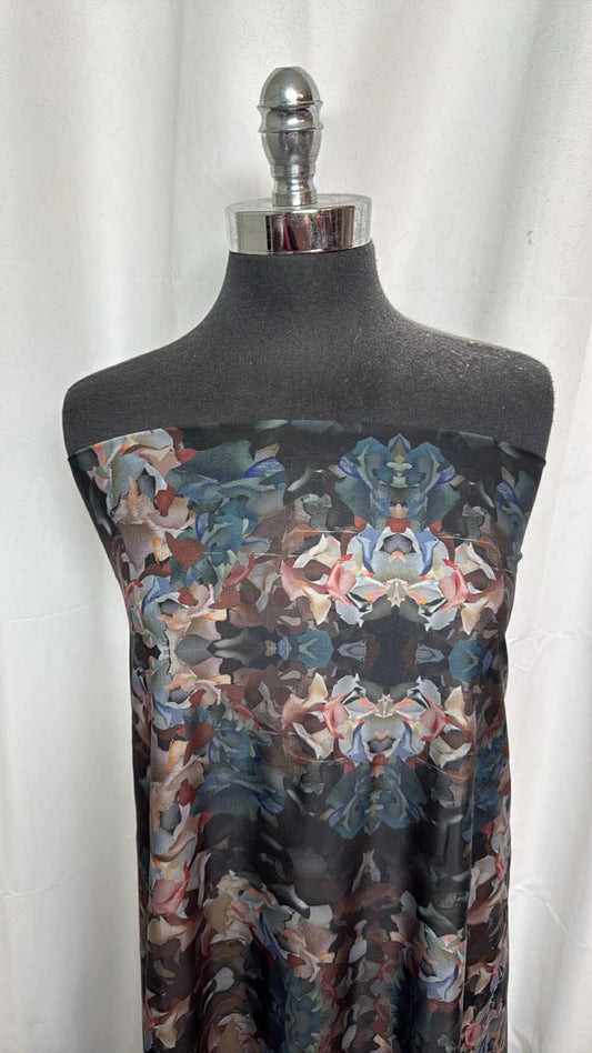 Abstract Floral (Read Descr.) - Nylon/Spandex Swim - 2 Yard Cut