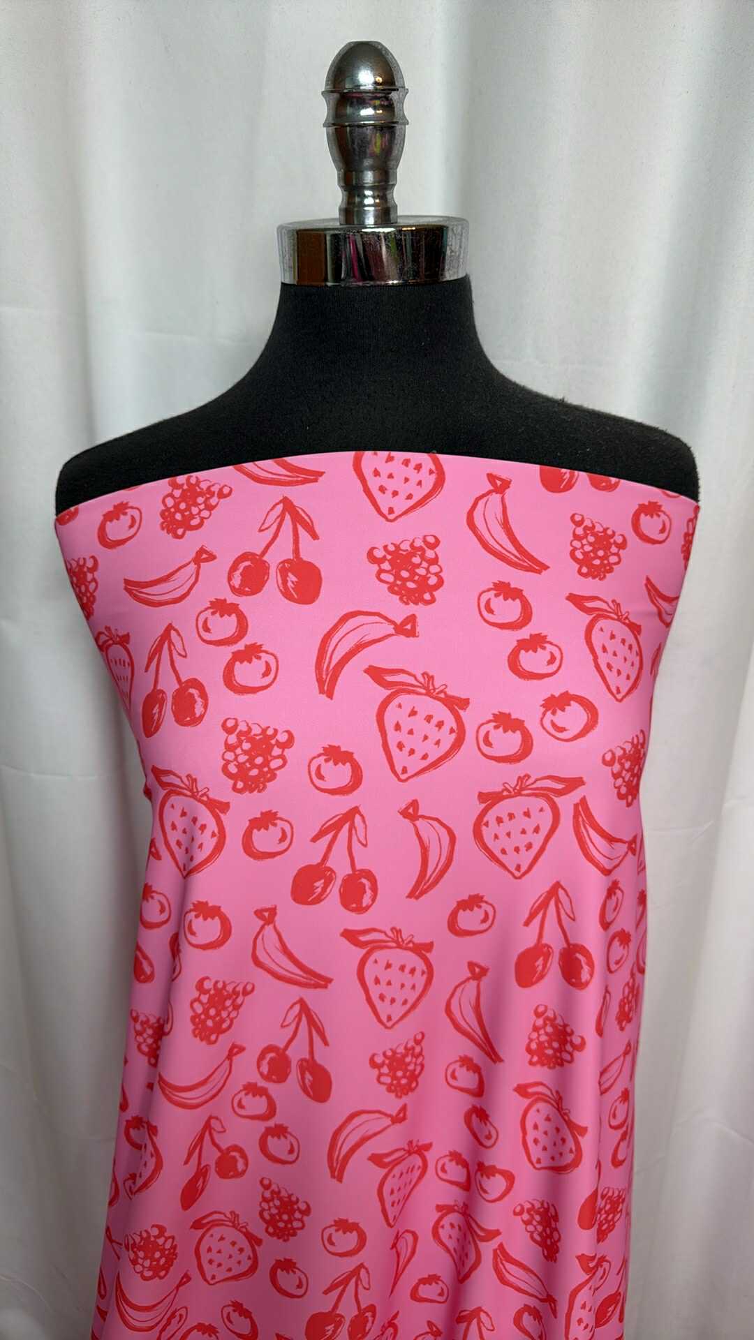 Pink/Red Fruit - Nylon/Spandex - 2 Yard Cut
