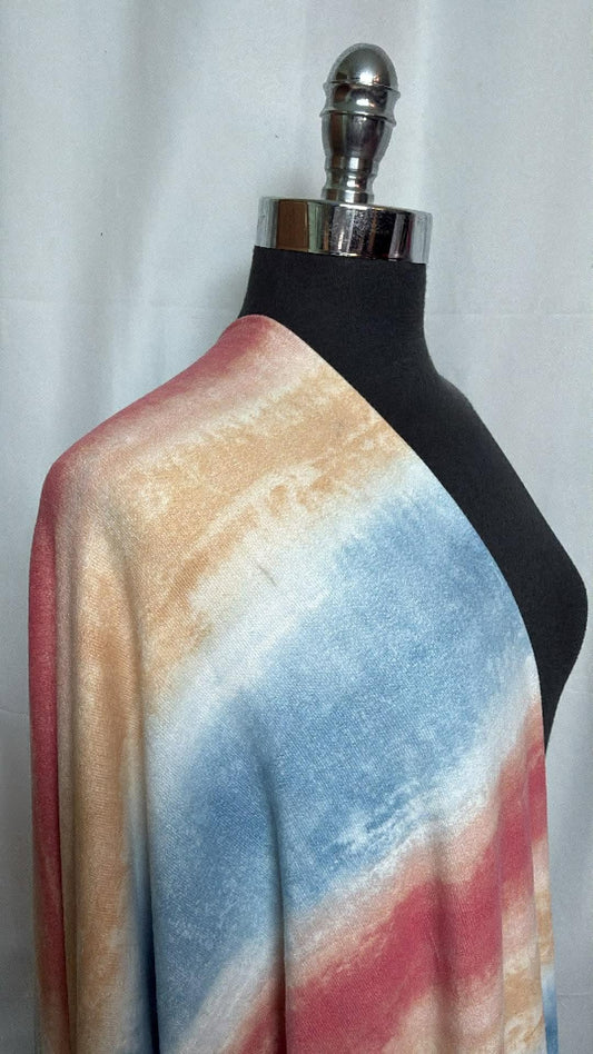Distressed Stripe - Oakley Sweater Knit - 2 Yard Cut