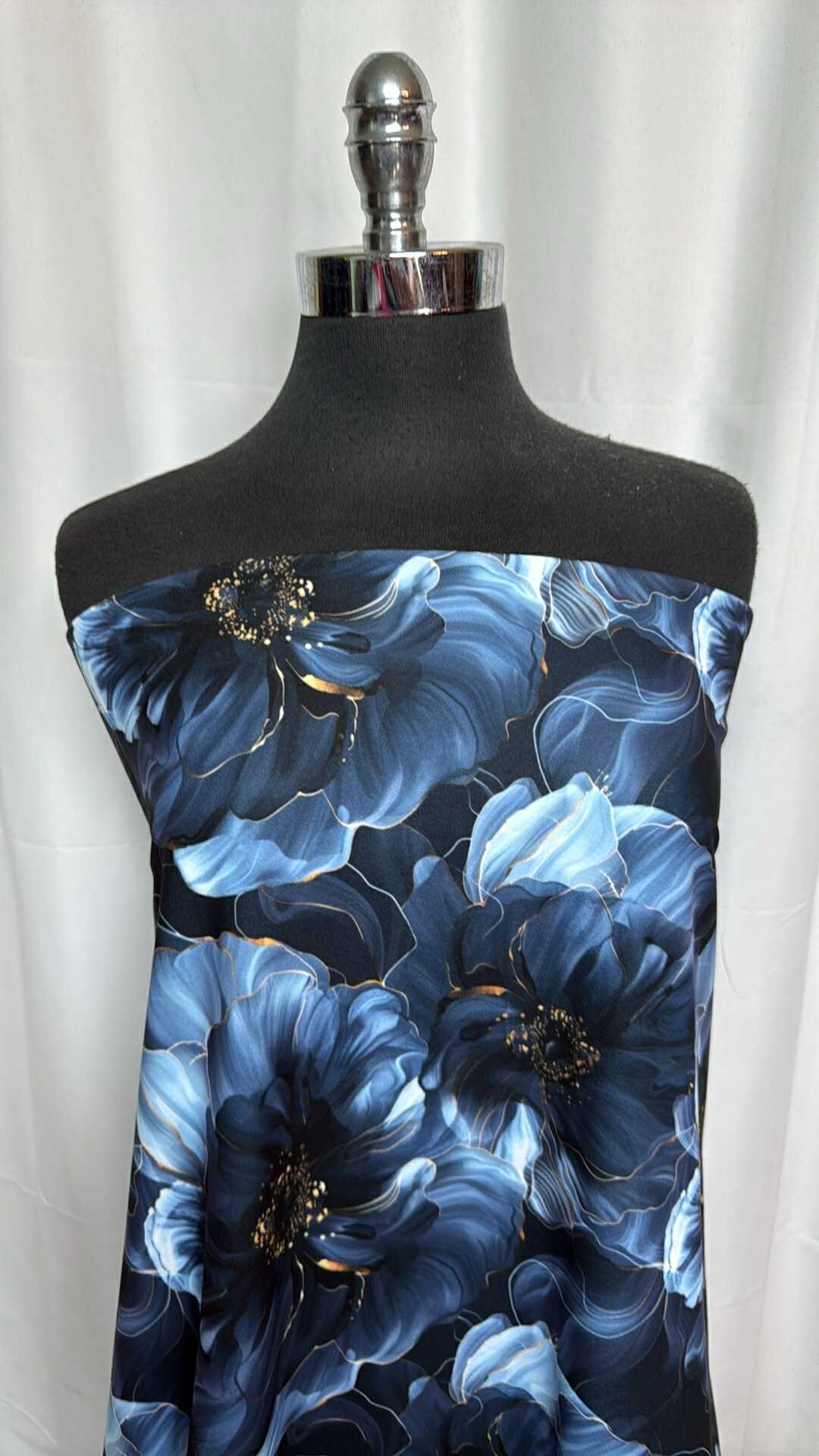 Obsidian Petals - Poly/Spandex Single-Brushed Performance - 4 Yard Cut