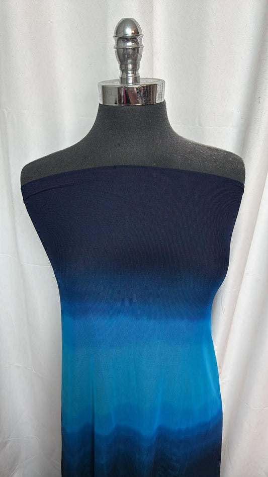 Ombre Blue - Stretch Mesh - 2 Yard Cut