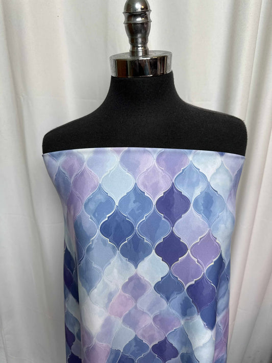 Opal Lattice - Poly/Spandex Single Brushed Performance - 1 Yard Cut