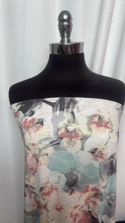 Floral - PRS Slub Jersey - 2 Yard Cut