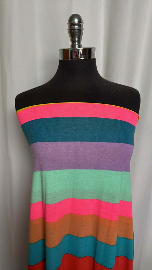 Multi Wide Stripe - PRS French Terry - 2 Yard Cut