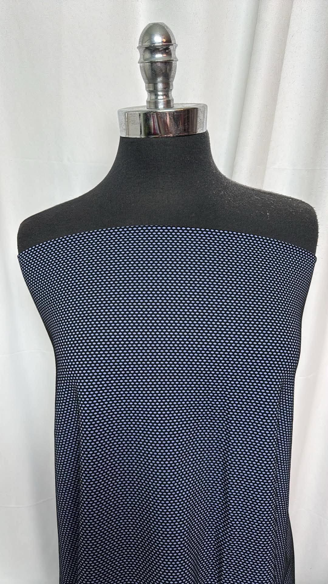 Periwinkle/Black - Jacquard Performance - 2 Yard Cut