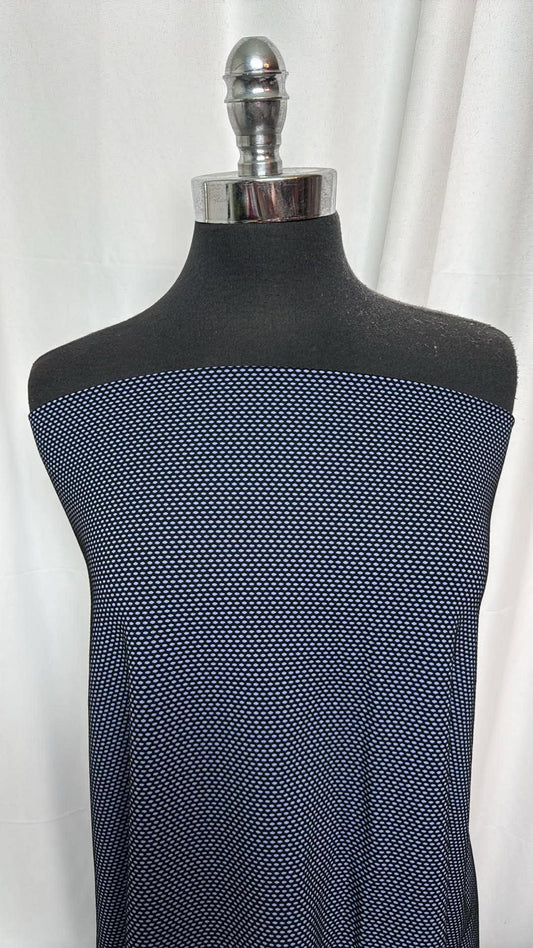 Periwinkle/Black - Jacquard Performance - 2 Yard Cut