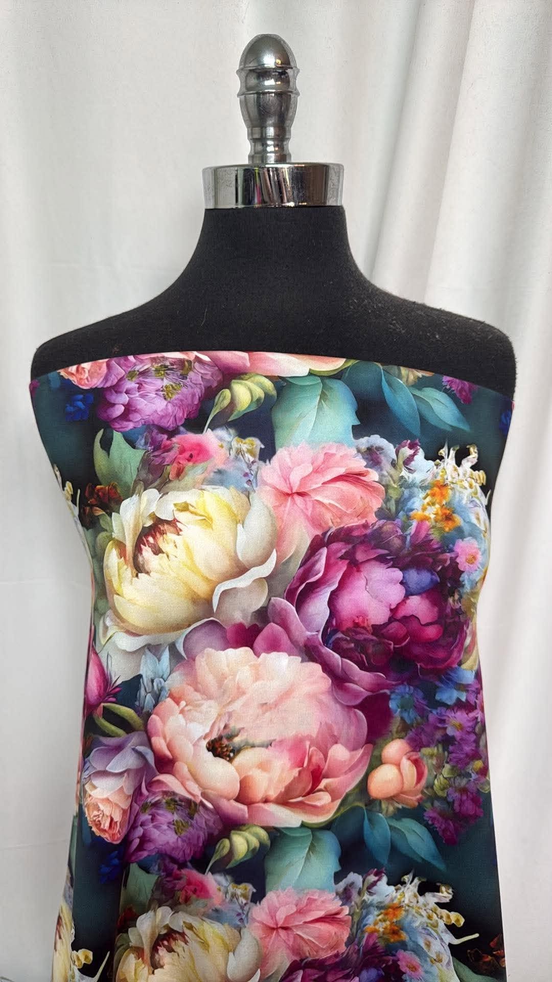 Petals & Poetry (*Custom) - Peached Performance - 2 Yard Cut