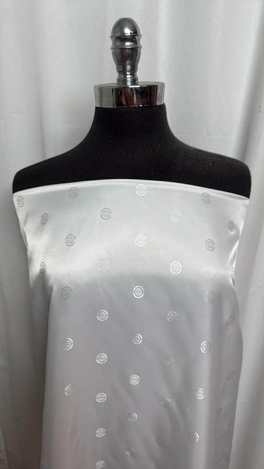 White - Poly/Satin Lining (For Jackets/Bags) - 2 Yard Cut