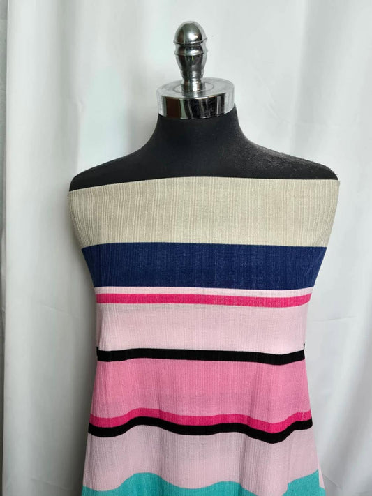 Variegated Stripe - Poly/Spandex Thermal Knit - 2 Yard Cut