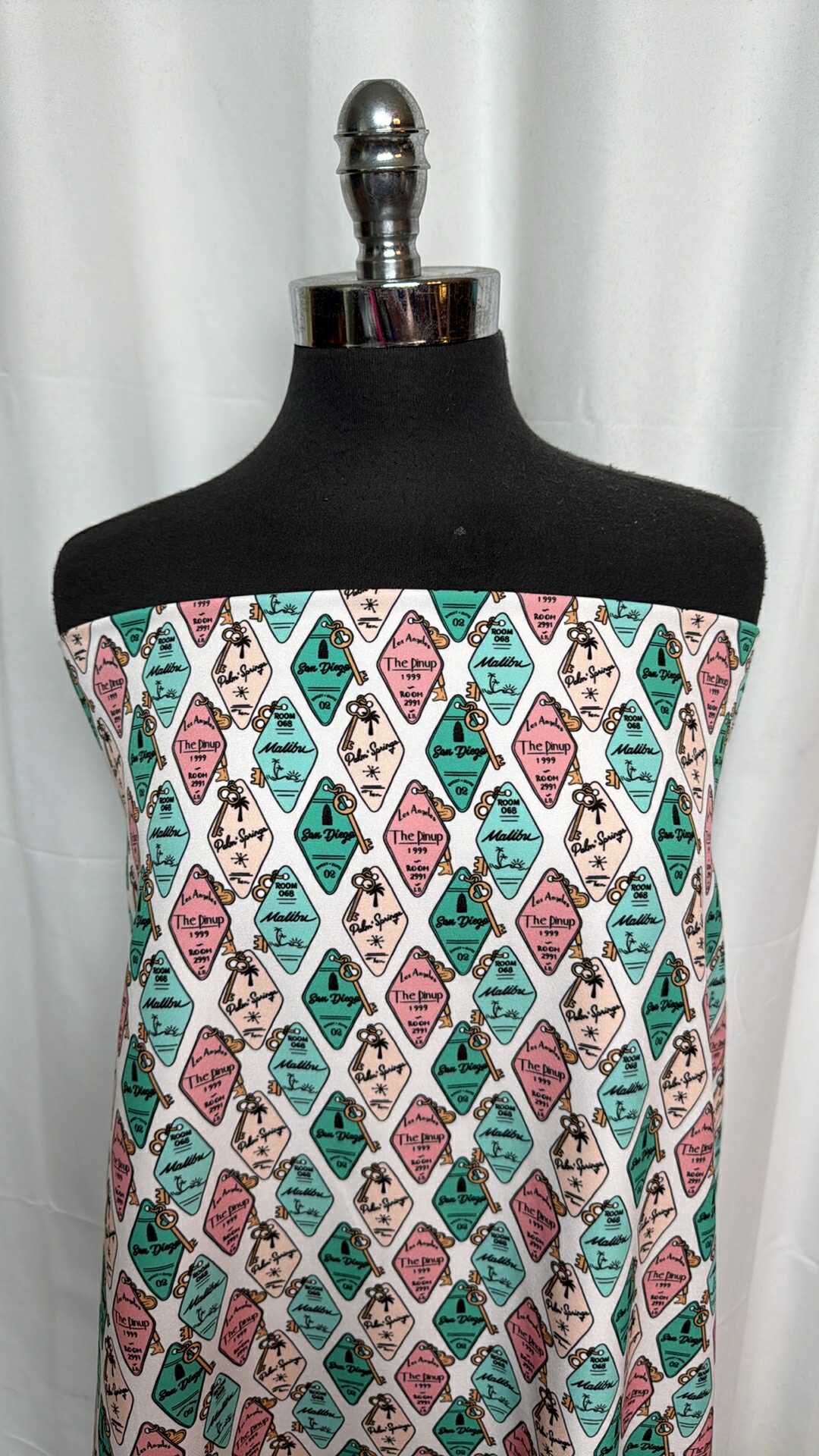 Room Key - Poly Woven (Could be used for boardshorts) - By the Yard